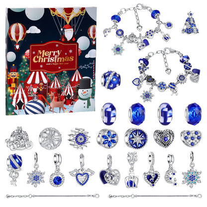 🎄 24-Day Christmas DIY Bead Charm Kit – Necklace, Bracelet & Daily Jewelry-Making Surprises ✨