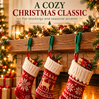 🎅🎄12/24 Pack Reusable Silicone Adhesive Christmas Garland Hooks 7.87"