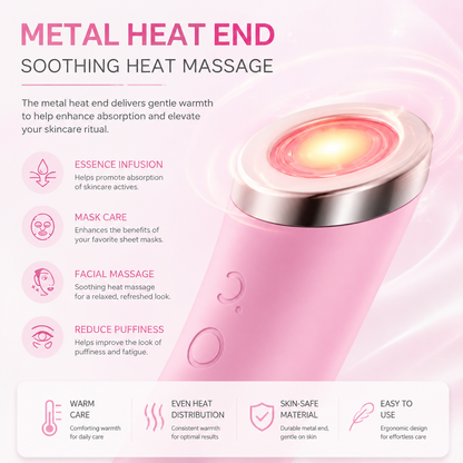 🫧 PRITECH Heated Vibrating Facial Cleansing Brush – Silicone Face Scrubber with Massage 🌸
