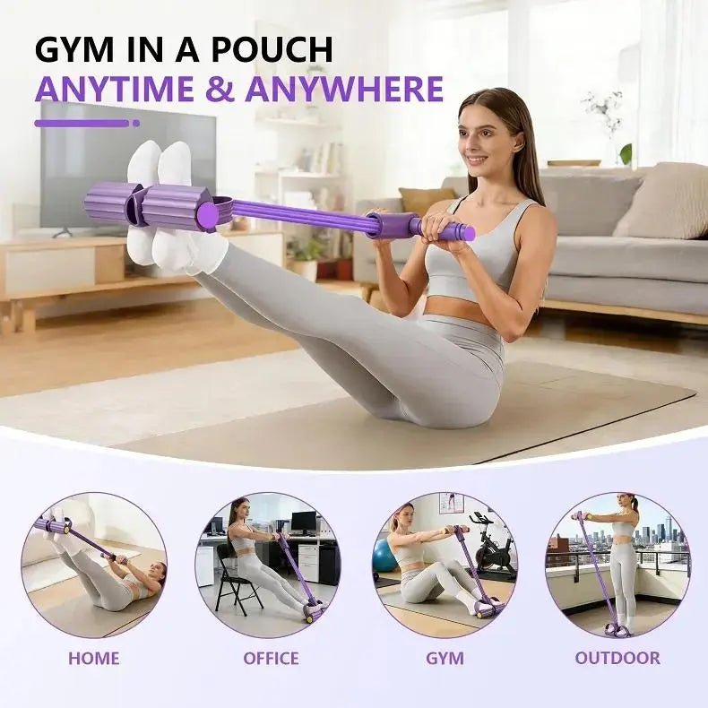 6-Strong Cable Abdominal Trainer – Core & Leg Home Gym Sit-Up Helper