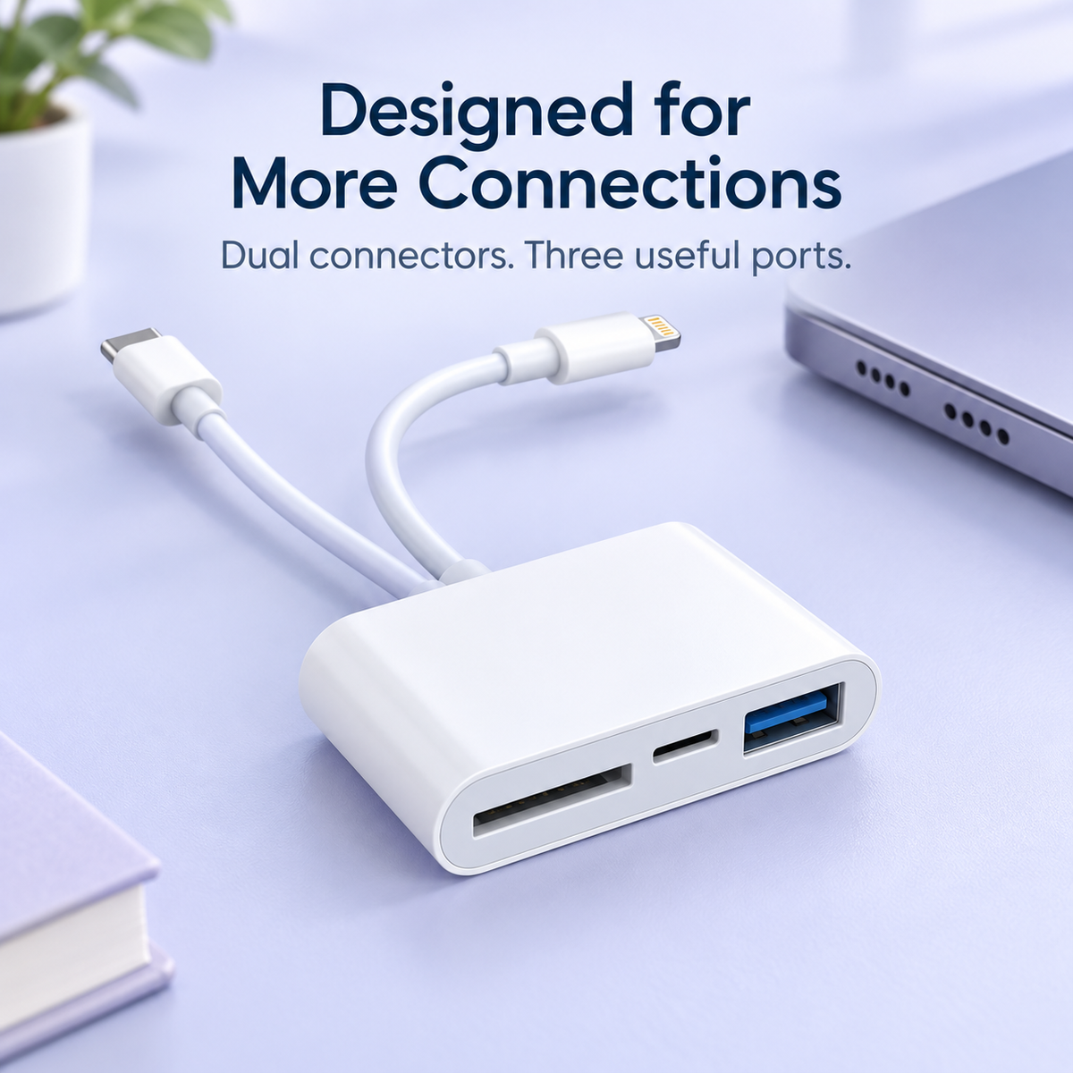 💾⚡ 3-in-1 USB-C SD Card Reader – Fast File Transfer for SD, MicroSD & Type-C Devices 📱