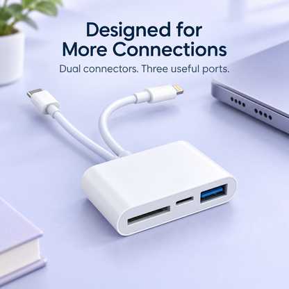 💾⚡ 3-in-1 USB-C SD Card Reader – Fast File Transfer for SD, MicroSD & Type-C Devices 📱