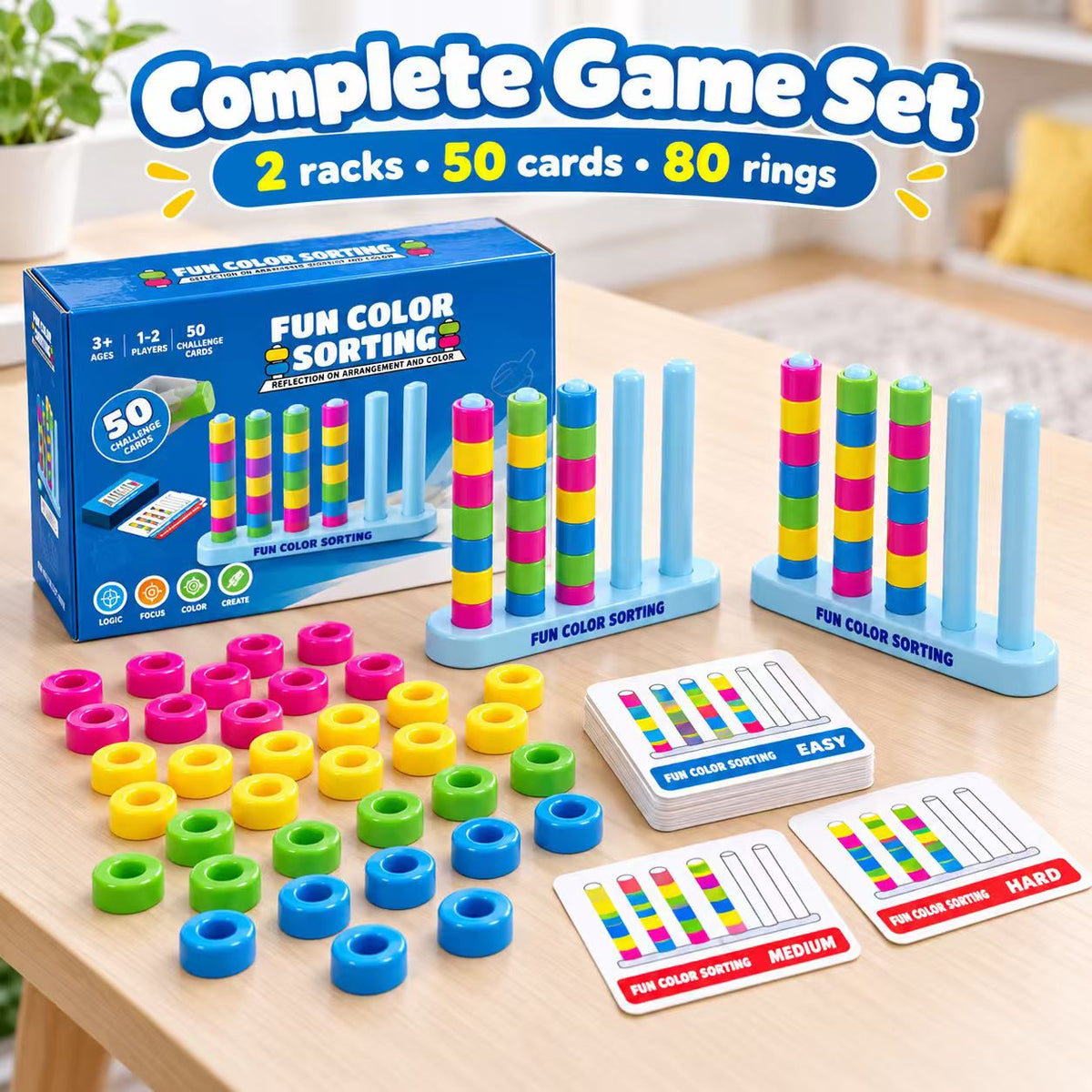 🎉 Color Stack Challenge Game – Fast-Paced Color Matching Puzzle for Family Game Night