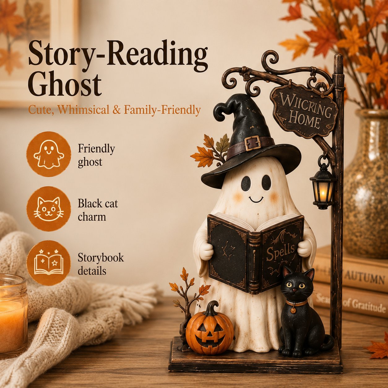 🔥Last Day 49% OFF - 🧙🖤Lighted Halloween Haunted House & Character Figurine Collection