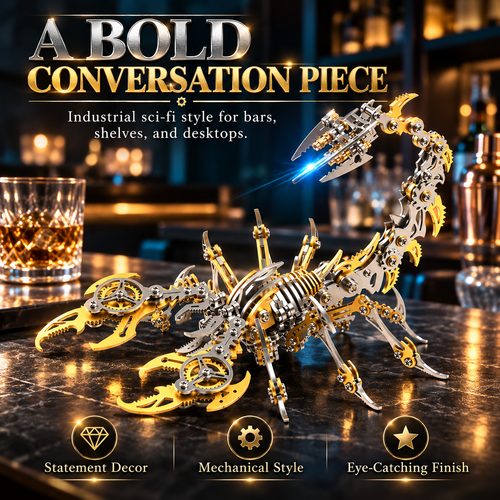 Scorpion 3D Metal Puzzle Kit – 454-Piece Mechanical Model for Adults & Teens