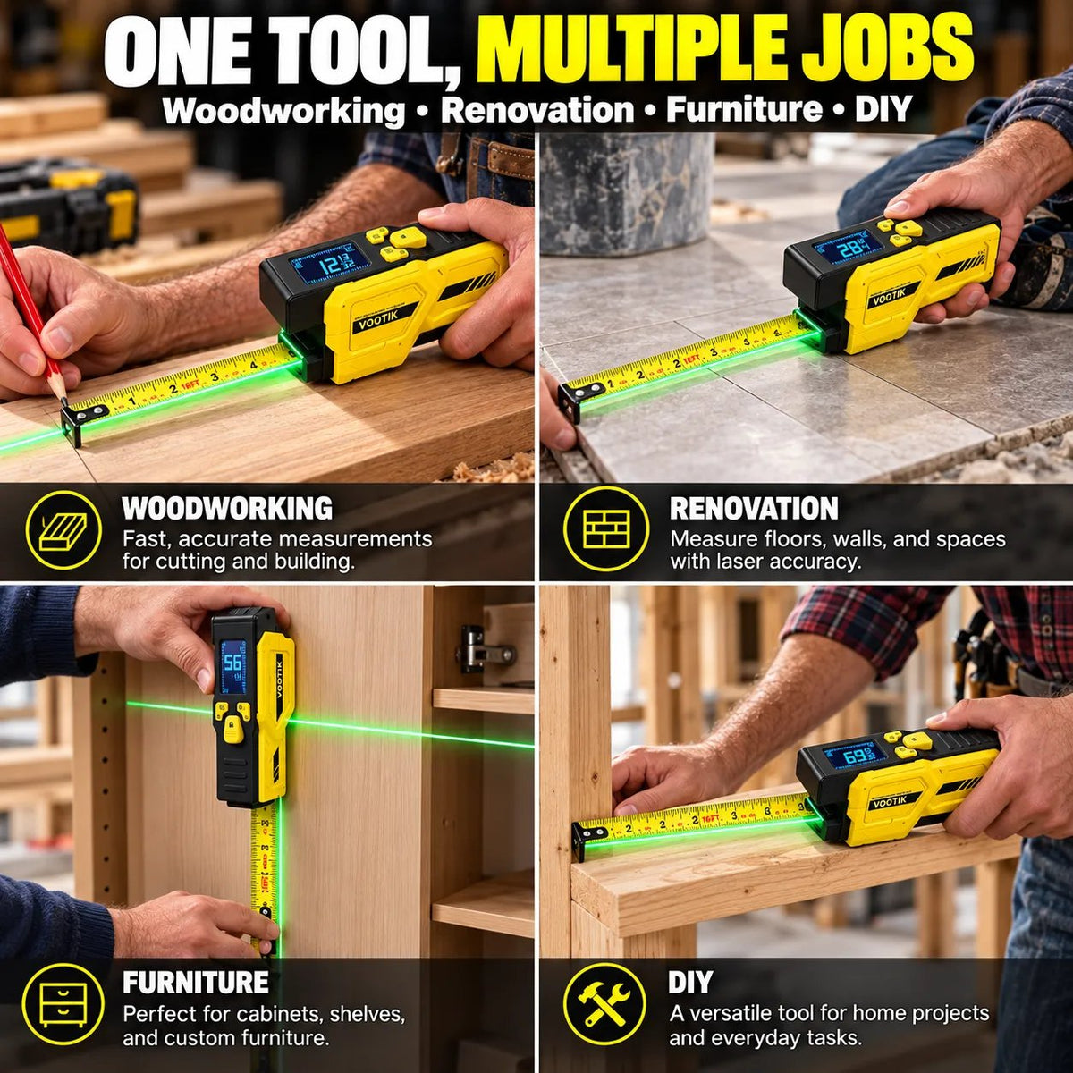 3-in-1 digital laser tape measure