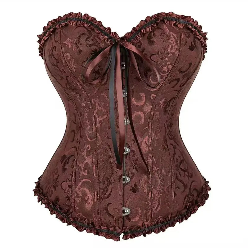 ✨✨Women’s Lace-Up Corset Bodysuit – Soft Stretch Fabric, Lace Details & Adjustable Fit