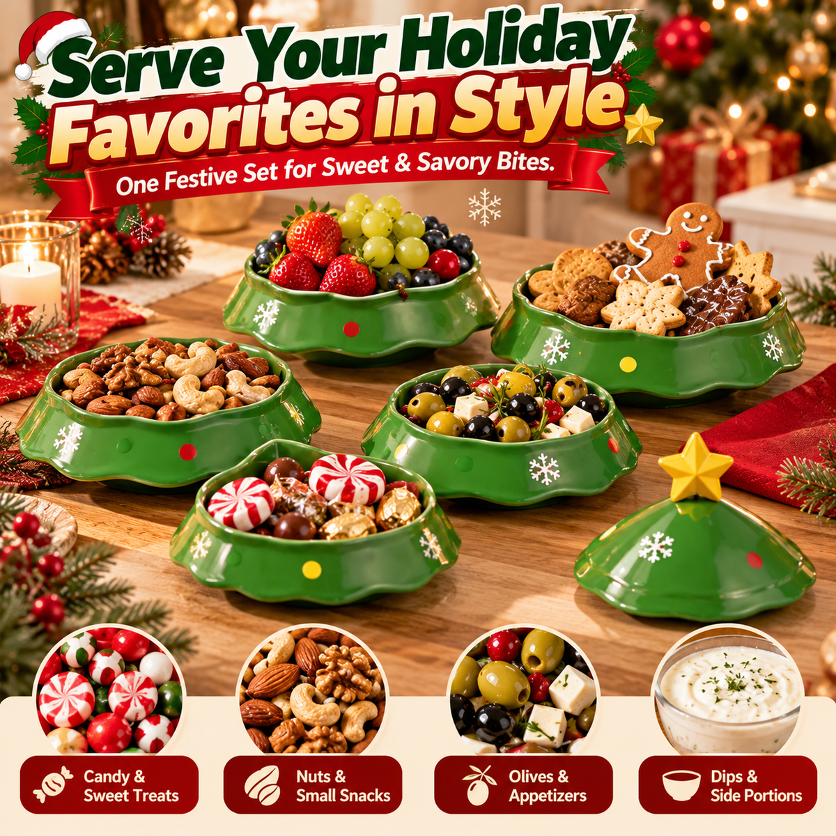 5-Layer Christmas Tree Serving Tray - 4