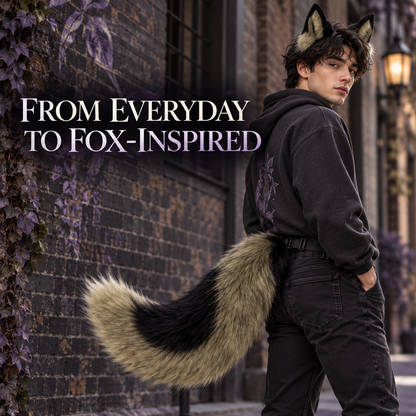 Fluffy Fox Ears & Tail Cosplay Set – Soft Plush Accessories for Anime Conventions, Halloween & Dress-Up