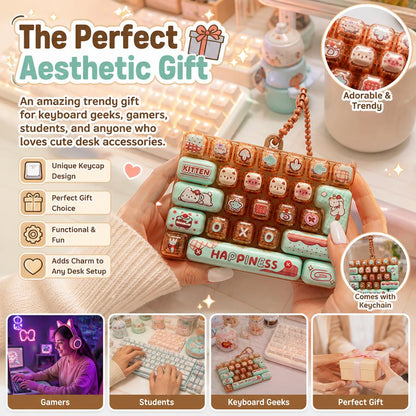 ⌨️ 26-Key Mini Fidget Keyboard Keychain – Portable Stress Relief for Kids & Adults 🎒✨