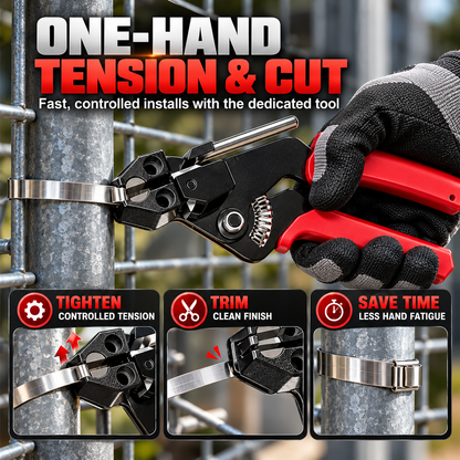 🔧 Heavy-Duty Stainless Steel Cable Tie Tool Set – 11.8″ Self-Locking Ties & Removal Screwdriver 🛠️