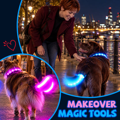 LED Dog Collar and Light-Up Tail Set - 5