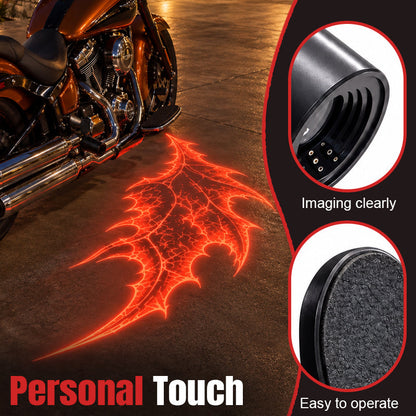 🏍️😈 Devil Wing Ground Projection Lights – 1 Pair of Motorcycle Accent Lights ✨