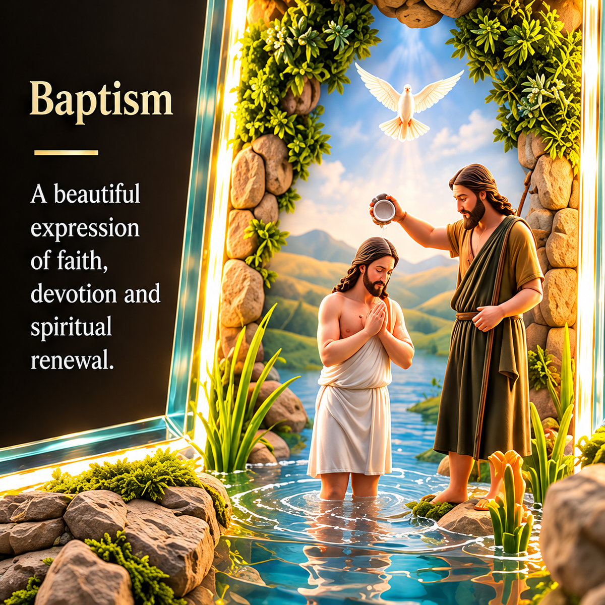 🙏✝️ The Story of Jesus LED Cross Lamp ✨ 6 Biblical Scenes & Meaningful Christian Gift