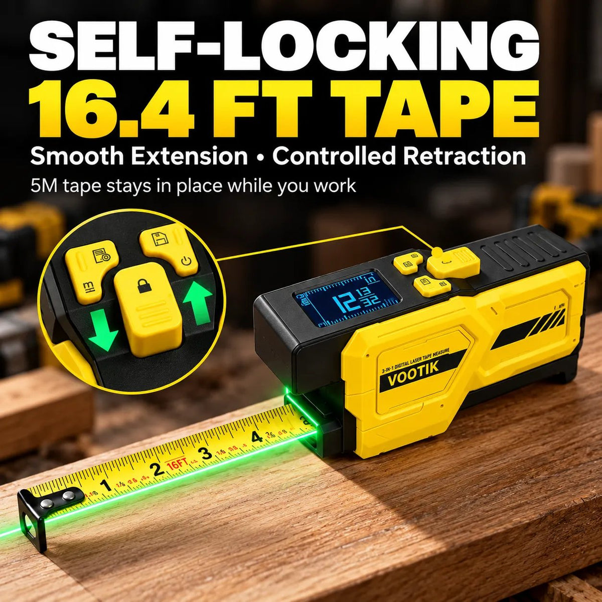 3-in-1 digital laser tape measure