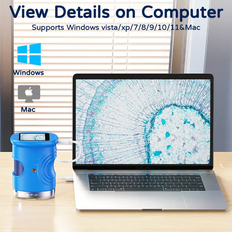 【2027 Upgrade】1000X Handheld Microscope for Kids