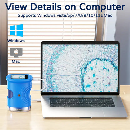 【2027 Upgrade】1000X Handheld Microscope for Kids