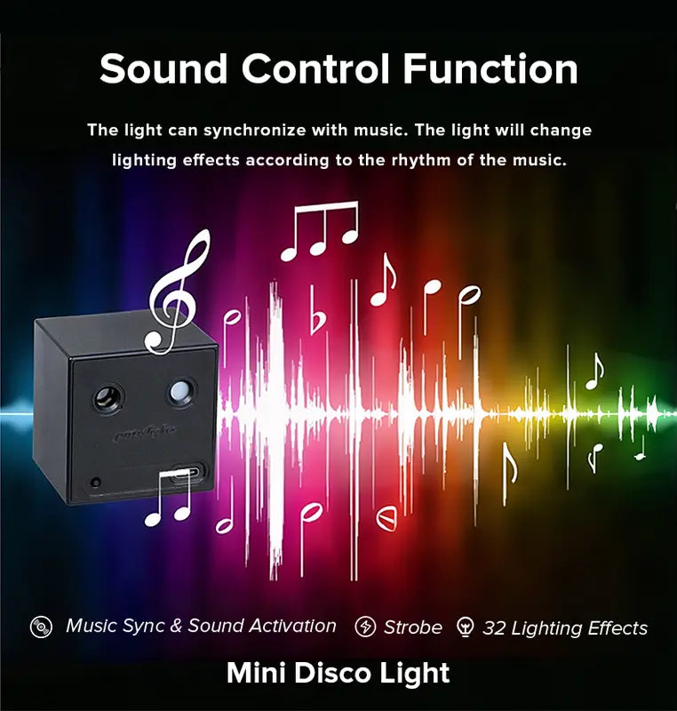 Rechargeable Portable Disco Party LED Fixture