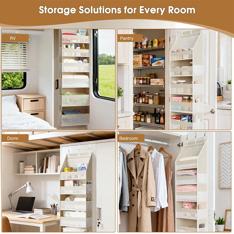 ✨✨Heavy-Duty Over-the-Door Organizer Storage Bag – 16-Pocket Space-Saving Storage for Bathroom, Nursery, Bedroom & Home