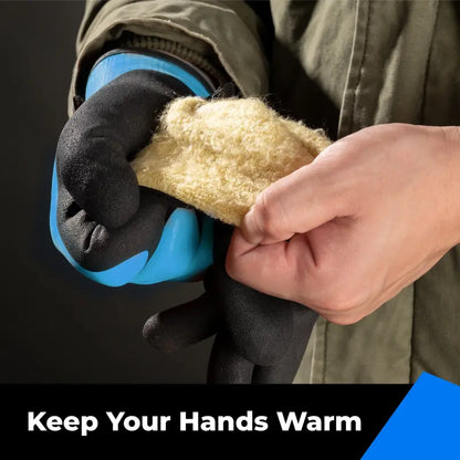 🧤🧤toolant Heavy-Duty Waterproof Insulated Work Gloves – Latex Grip & Adjustable Wrist for Gardening and DIY