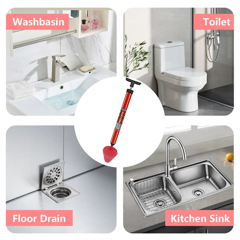 🚽 Toilet & Drain Clog Remover – Compact One-Piece Cleaning Tool 🛠️