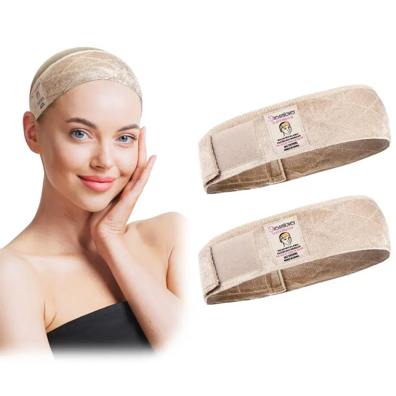 ✨✨Dreamlover Adjustable Velvet Wig Grip Bands, 2-Pack – Non-Slip, Breathable Comfort for Wigs & Hijabs