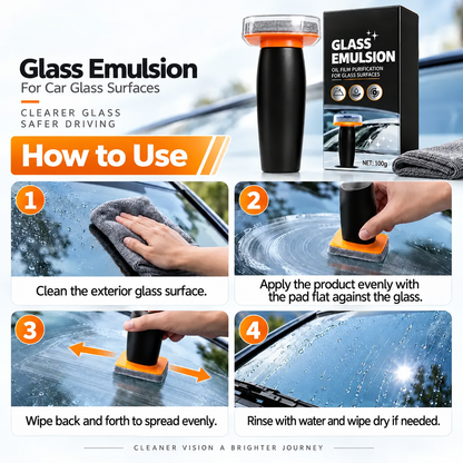 🚗✨ Windshield Oil Film Eraser Wand Pro Kit – All-in-1 Deep Cleaner for Haze, Bugs & Stains 🧽