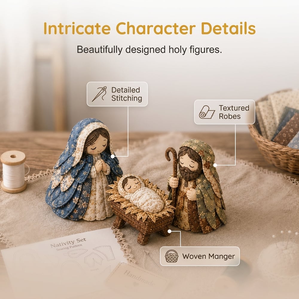 🔥 HOT SALE 🔥 DIY Patchwork Nativity Scene Sewing Kit