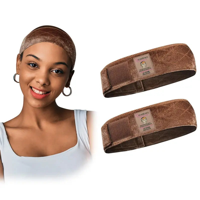 ✨✨Dreamlover Adjustable Velvet Wig Grip Bands, 2-Pack – Non-Slip, Breathable Comfort for Wigs & Hijabs