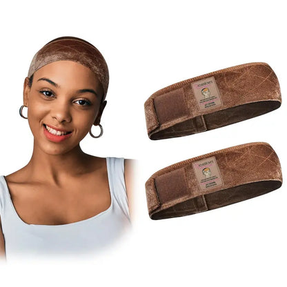 ✨✨Dreamlover Adjustable Velvet Wig Grip Bands, 2-Pack – Non-Slip, Breathable Comfort for Wigs & Hijabs