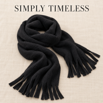 🧣🍂Solid Color Tassel Scarf – Thick & Cozy Fall-Winter Style for Women & Men