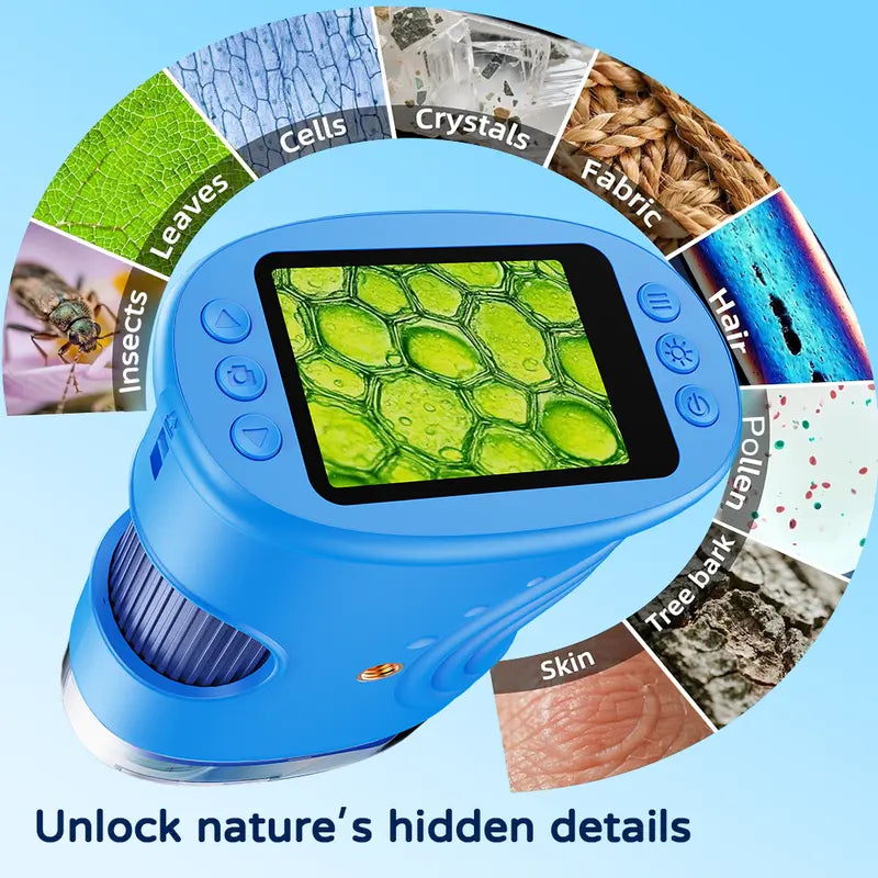 【2027 Upgrade】1000X Handheld Microscope for Kids