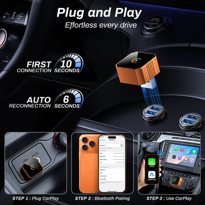 🚗📱 2027 Wireless CarPlay & Android Auto Adapter – Converts Wired to Wireless with OTA Updates ✨