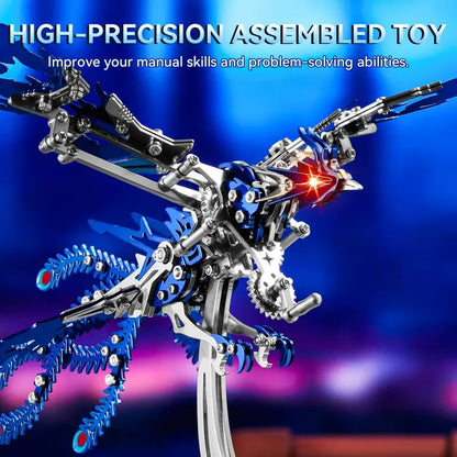 3D Metal Dragon Puzzle Kit – Mechanical DIY Model for Adults & Teens