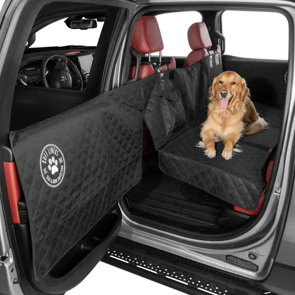 🐶🚗 Hard-Bottom Backseat Extender for Dogs – With Door Protection 🐾