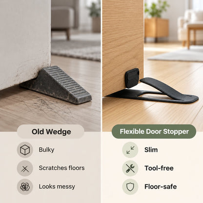 Flexible Door Stopper – Easy-to-Use Door Holder for Home, Bedroom, Bathroom & Everyday Use