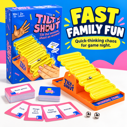 🎲 Tilt ’n’ Shout Board Game – Hilarious Family Fun for All Ages 😂