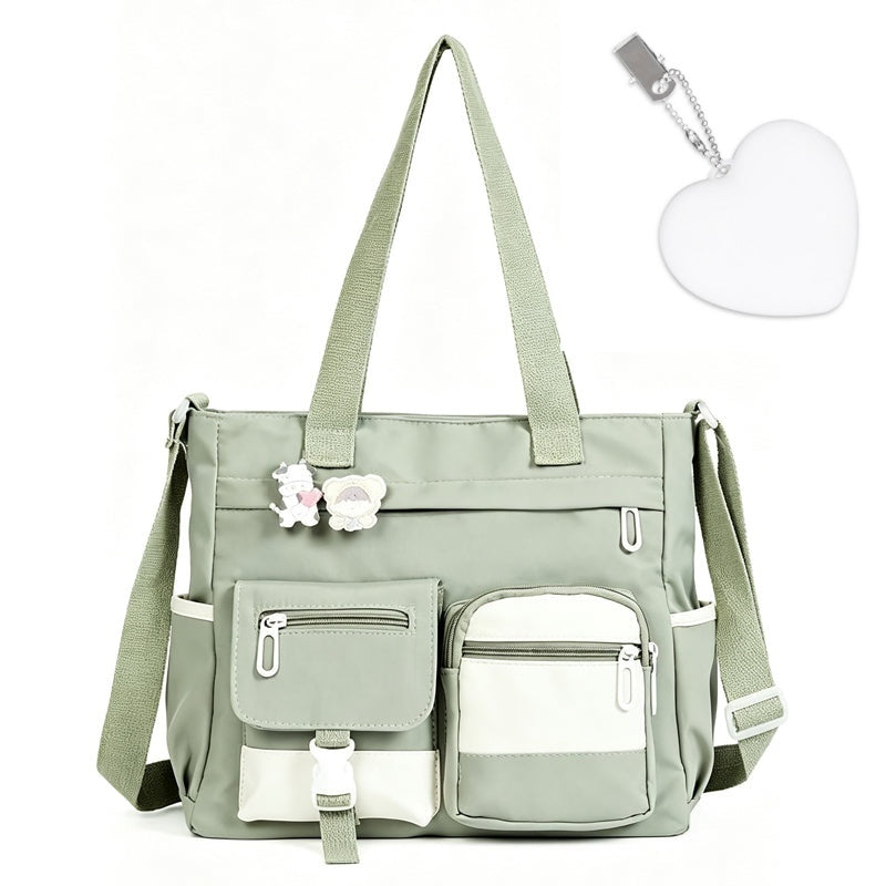 👜 HALF PRICE — TODAY ONLY! ✨ Large Capacity Multi-Pocket Canvas Tote Bag – Retro Style, Roomy & Organized 🎒 Laptop-Friendly, Lightweight & Comfortable 🏫 Perfect for School, Commuting & Shopping 🛍️