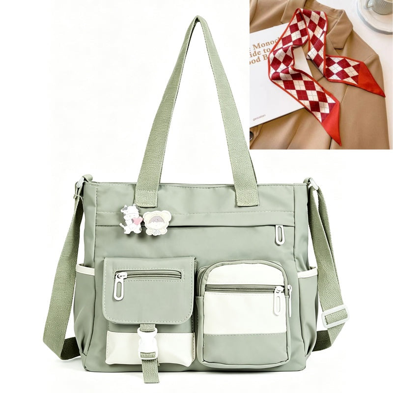 👜 HALF PRICE — TODAY ONLY! ✨ Large Capacity Multi-Pocket Canvas Tote Bag – Retro Style, Roomy & Organized 🎒 Laptop-Friendly, Lightweight & Comfortable 🏫 Perfect for School, Commuting & Shopping 🛍️
