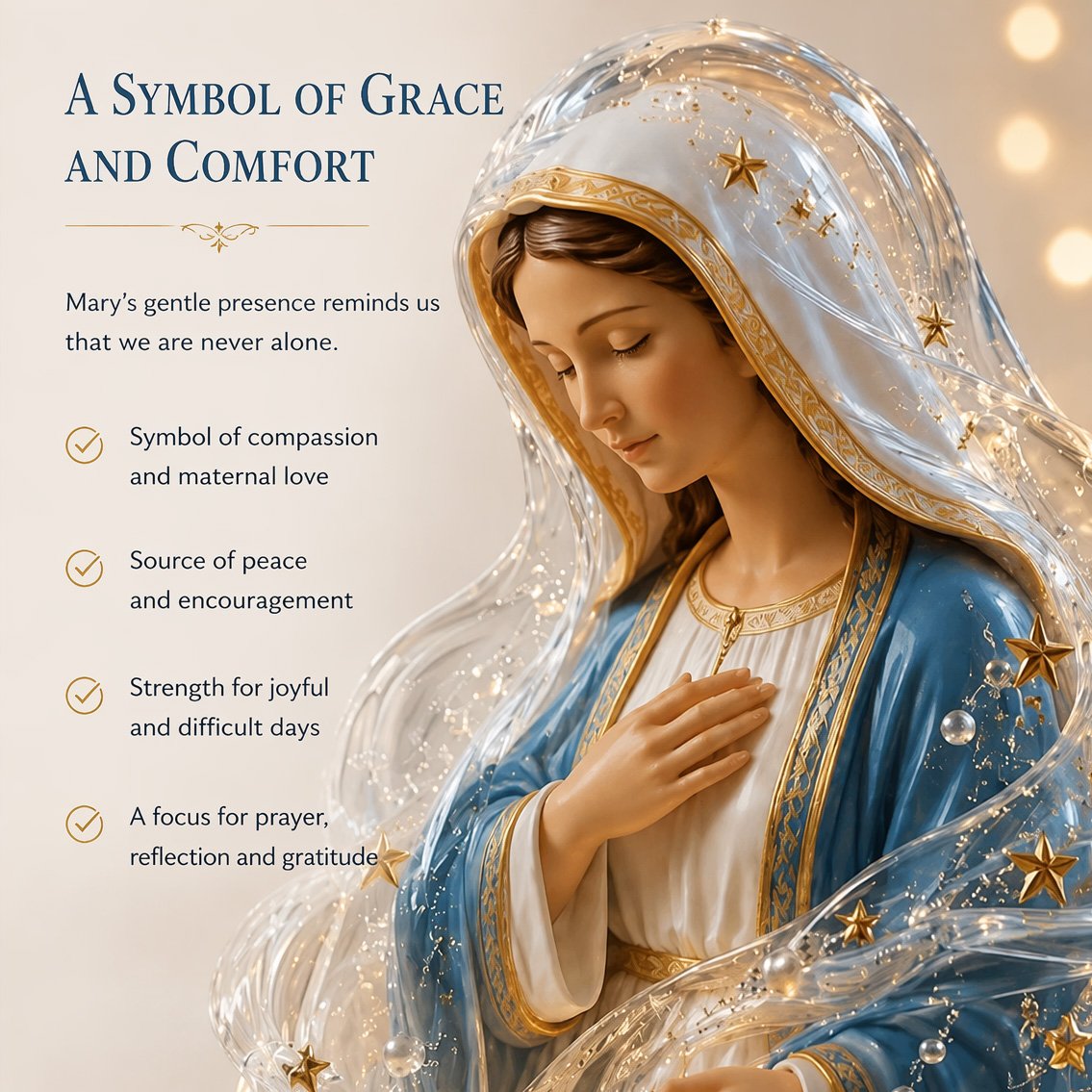 "🔥HOT SALE🔥🙏Our Lady of Starlight Illuminated Prayer Statue | Religious Decor & Faith Gift✨"