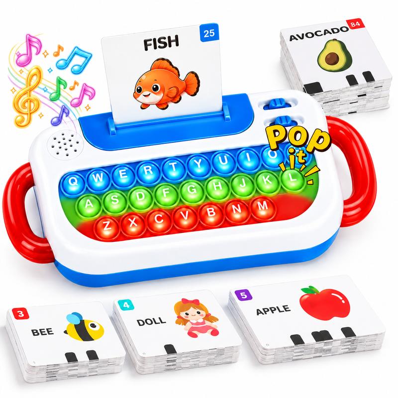 Interactive Pop It learning keyboard for kids