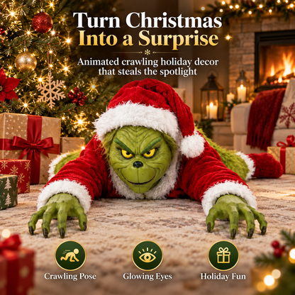 🎄 Animated Crawling Holiday Grump – Moving Christmas Prank Decoration