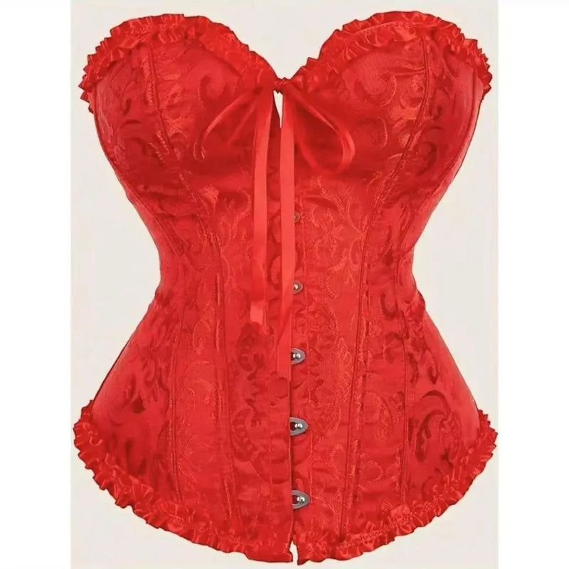 ✨✨Women’s Lace-Up Corset Bodysuit – Soft Stretch Fabric, Lace Details & Adjustable Fit
