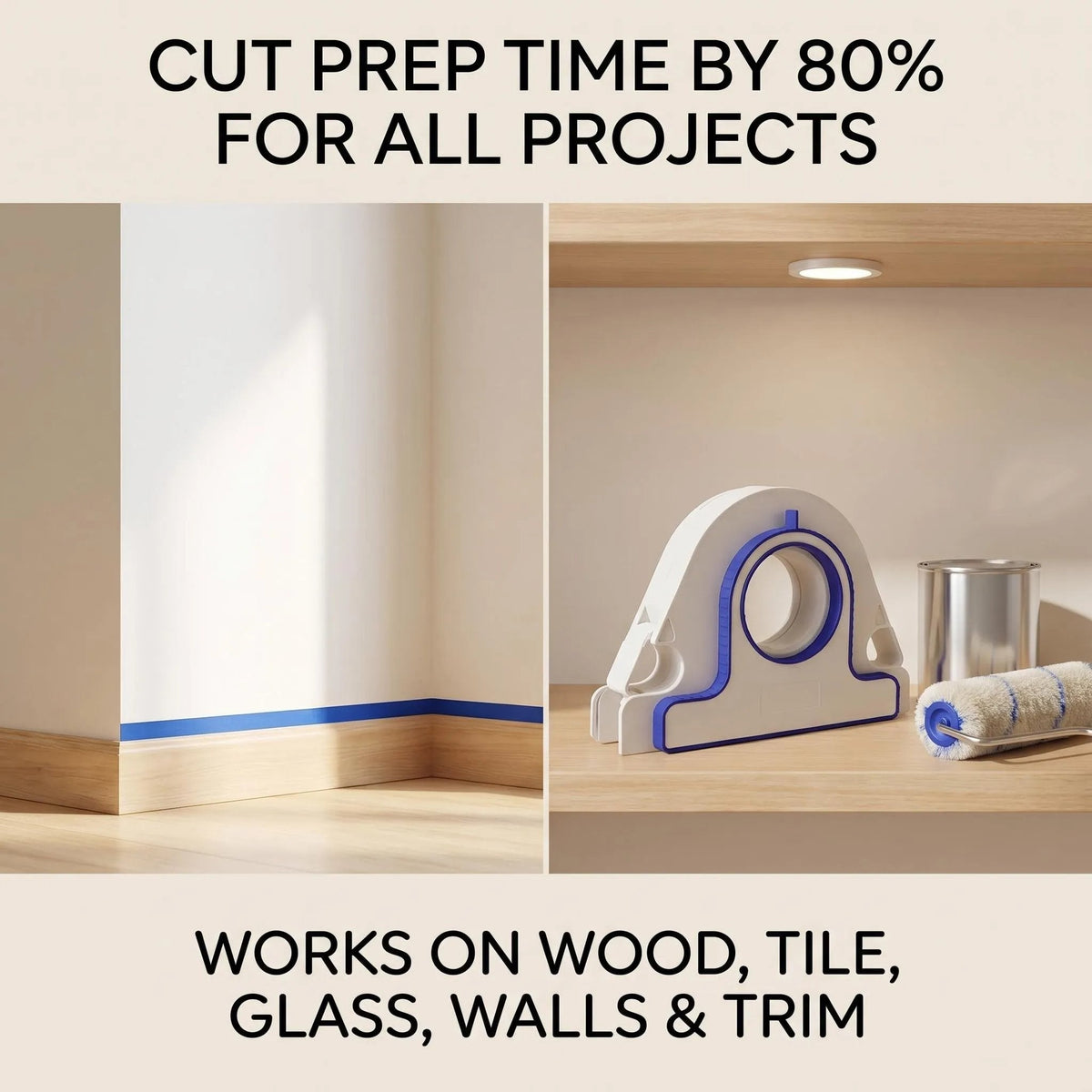 🎨 3-in-1 Painter's Tape Applicator – Perfect Paint Lines Made Easy ⭐