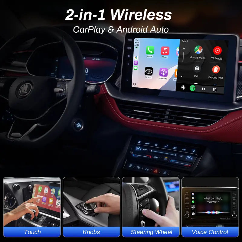 🚗📱 2027 Wireless CarPlay & Android Auto Adapter – Converts Wired to Wireless with OTA Updates ✨