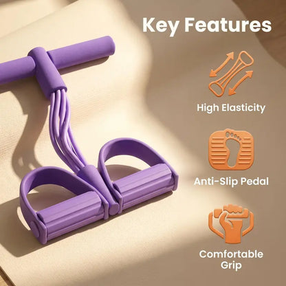 6-Strong Cable Abdominal Trainer – Core & Leg Home Gym Sit-Up Helper