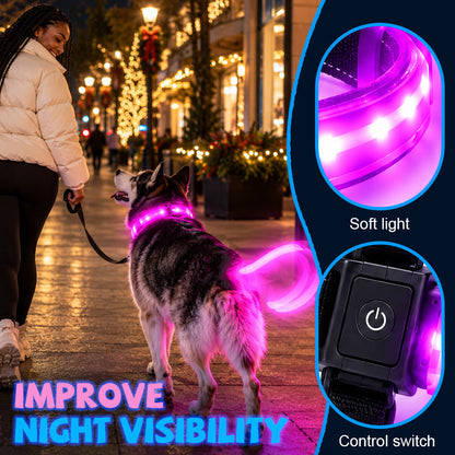 LED Dog Collar and Light-Up Tail Set - 6