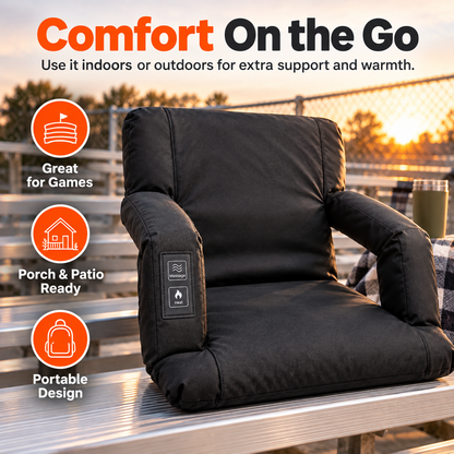 🔥 Heated Massage Floor Chair | Foldable Portable Lounge Seat