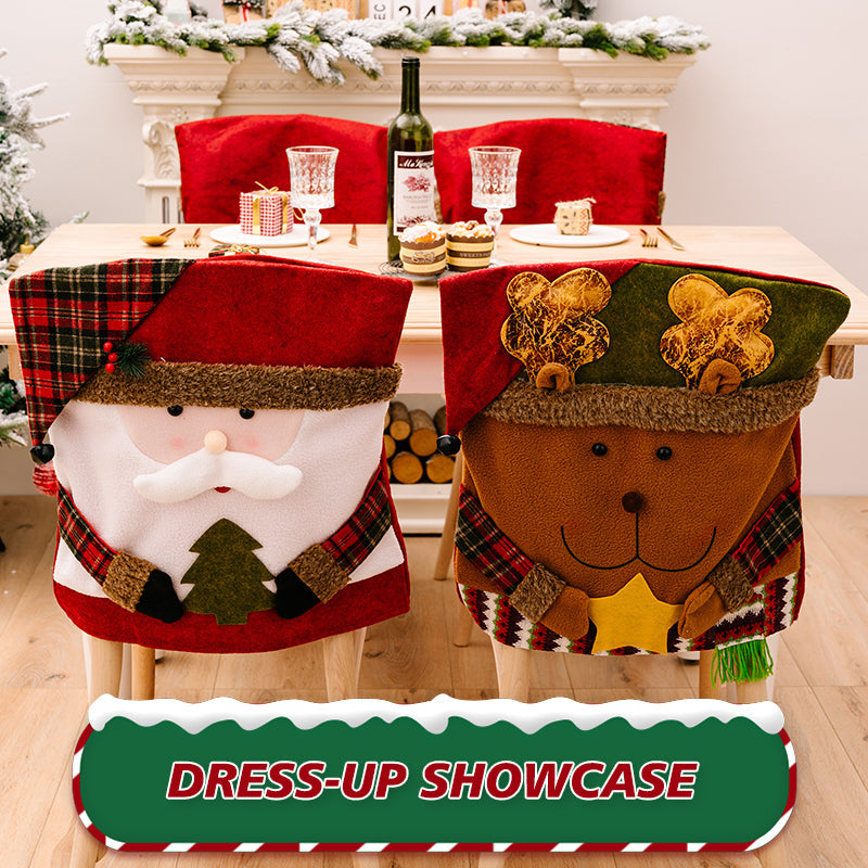 🎄 Festive Christmas Chair Cover Set – Cosy Holiday Dining Chair Decorations for a Magical Christmas ✨
