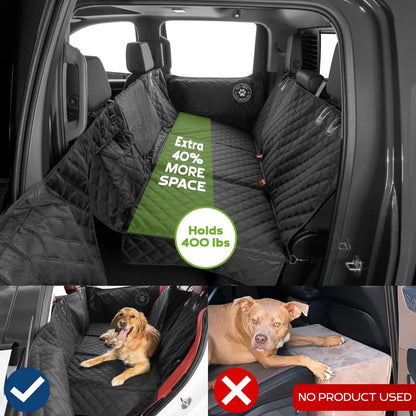 🐶🚗 Hard-Bottom Backseat Extender for Dogs – With Door Protection 🐾